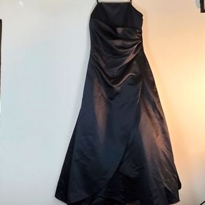 David bridal elegant black maxi dress.